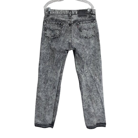 Levis 501 Vintage Acid Wash Denim Jeans 32 x 30 100% Cotton Made In USA - Picture 1 of 12